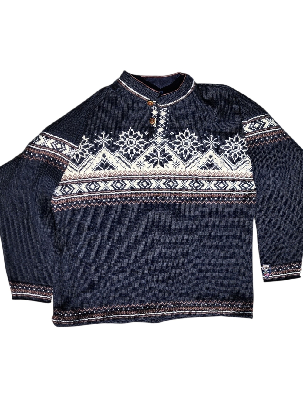 Vintage Dale Of Norway / St. Anton 2001 Fair Isle Knit Wool Sweater sz XL